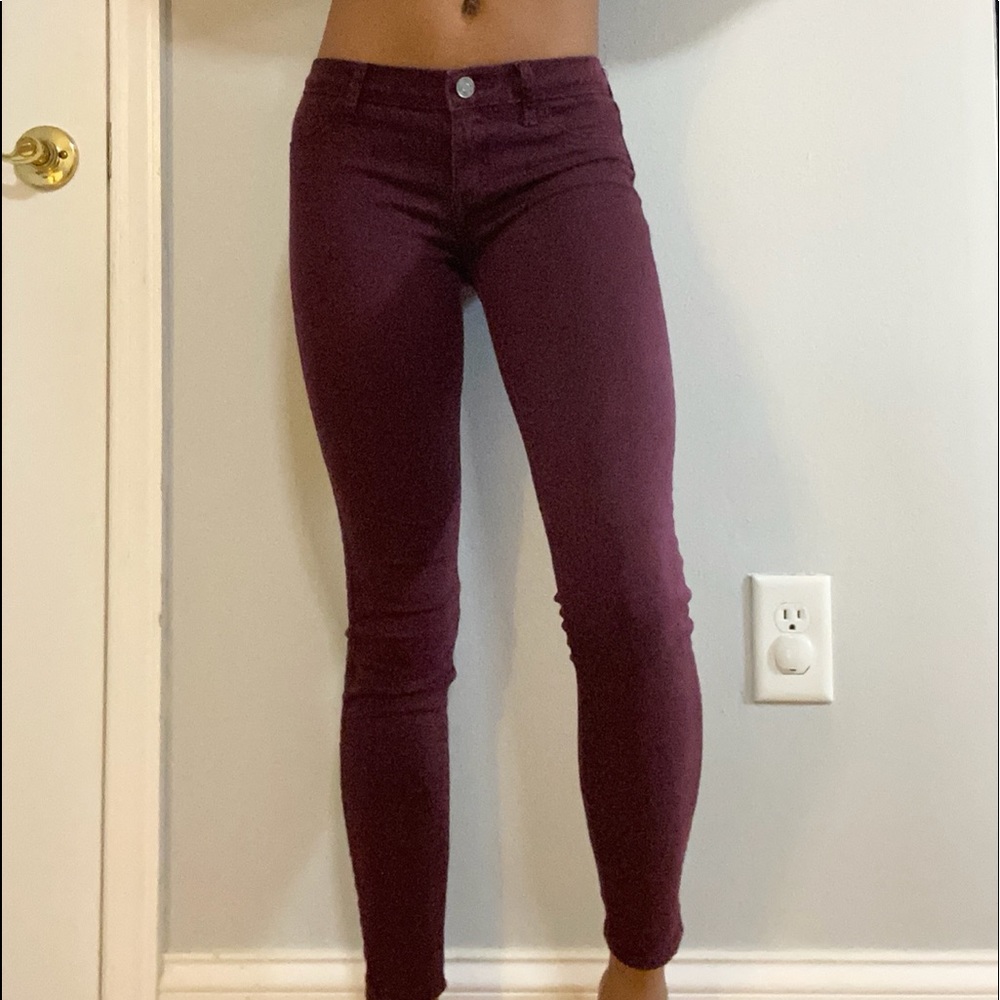 Burgundy Jeggings/Skinny jeans